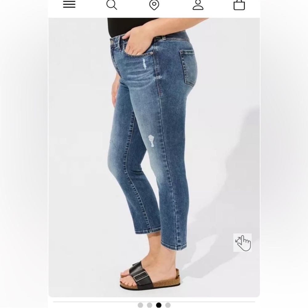Torrid Size 26R: Blue High-Rise Sky High Kick-boot Jeans - Picture 3 of 7